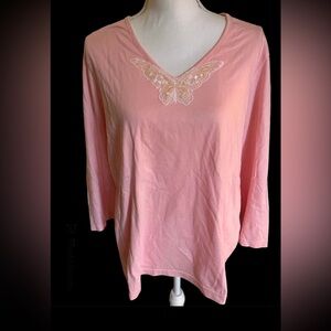 Krazy Kat Sequins Butterfly Sleepwear Top